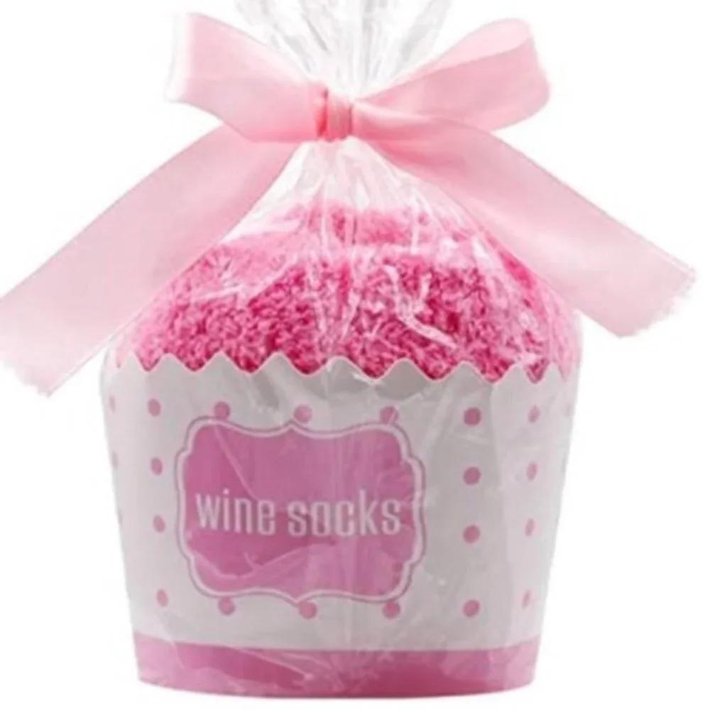 CUPCAKE BRING ME A GLASS OF WINE NOVELTY SOCKS WINE LOVER GIFT